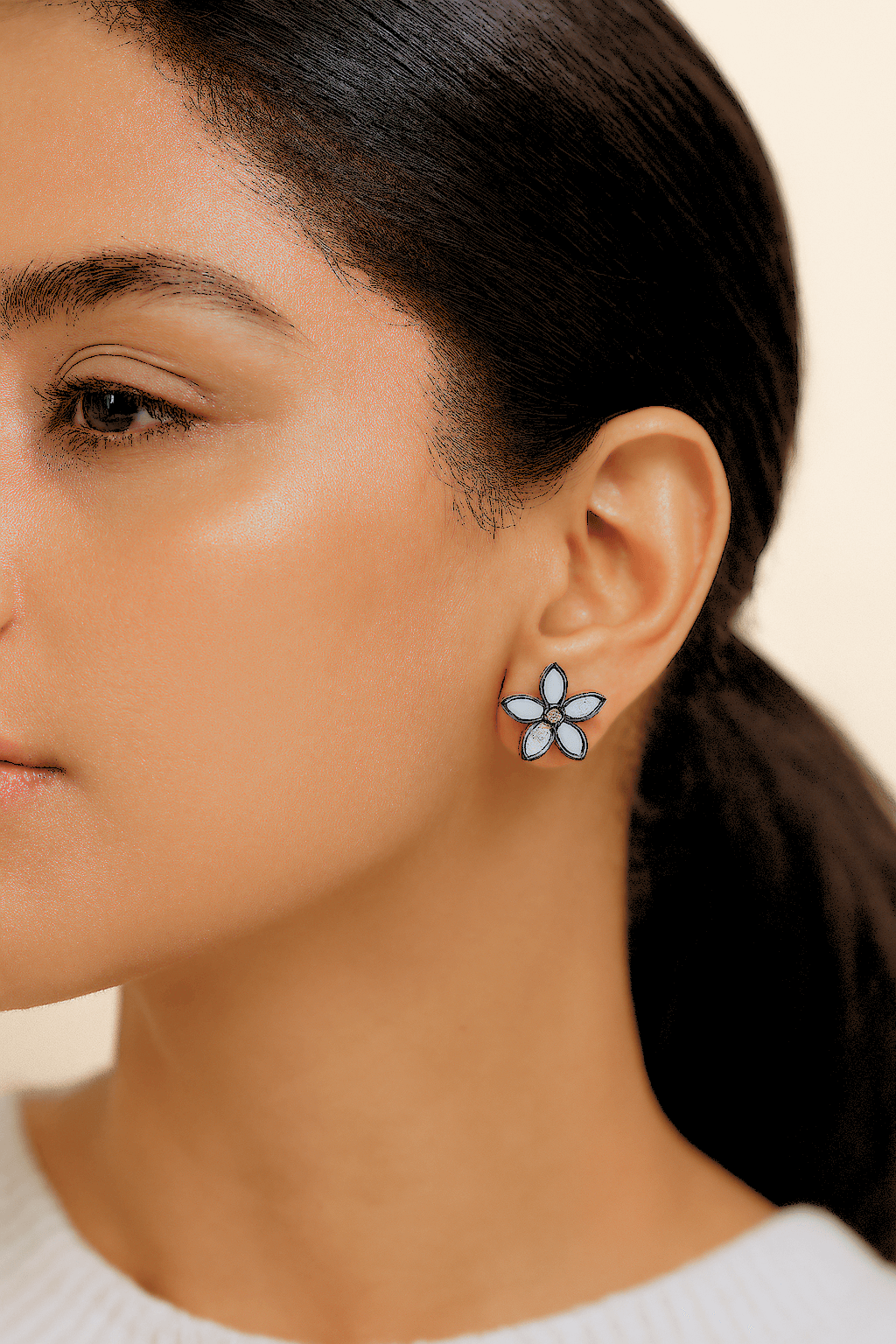Elegant Flower Diamond Earrings