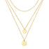 Necklace, 18K Gold Plated Steel