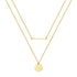 Necklace, 18K Gold Plated Steel