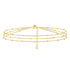 Triple Layer Gold Bracelet – 18K Plated with Crystal back Drop