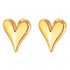 Hearts Earrings, 18K Gold Plated Steel