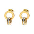 Roman Numeral Crystal Earrings, 18K Gold Plated Steel