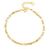 Textured Flat Chain Bracelet – 18K Gold Plated Stainless Steel
