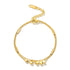 Double Chain Charm Bracelet – 18K Gold Plated Stainless Steel