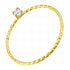 Ring, 18K Gold Plated Steel