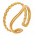 Ring, 18K Gold Plated Steel