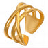 Ring, 18K Gold Plated Steel