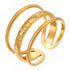 Ring, 18K Gold Plated Steel