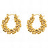 Geometric hoop Earrings, 18K Gold Plated Steel