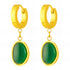 Earrings, 18K Gold Plated Steel