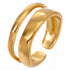 Ring, 18K Gold Plated Steel