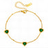Hearts Bracelet, 18K Gold Plated Steel