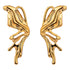 Butterfly Earrings, 18K Gold Plated Steel