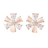 Blush Crystal Flower Stud Earrings