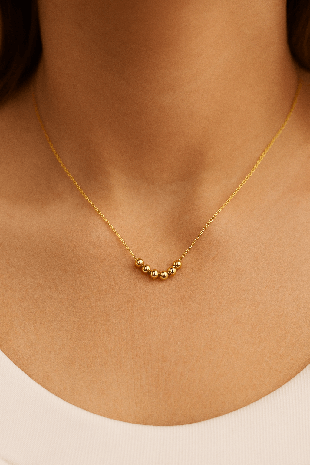 Necklace, 18K Gold Plated Steel
