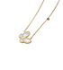 Gold butterfly-shaped pendant necklace on a white background