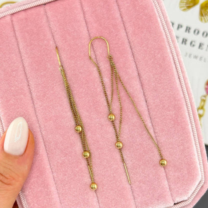 Earrings, 18K Gold Plated Steel