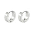 Classic Silver Hoop Earrings, 18K Gold Plated Steel