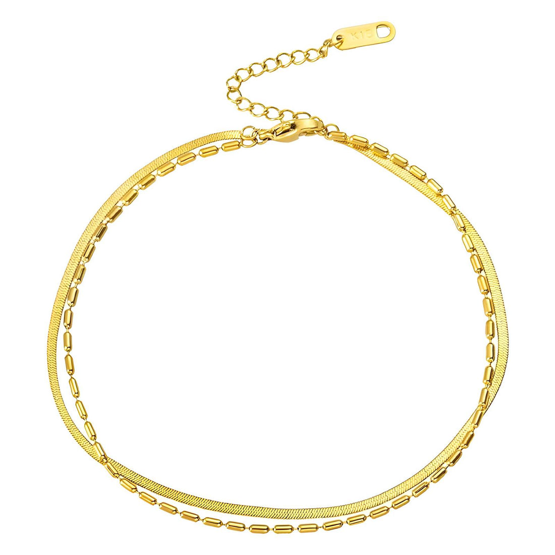 Dual Chain Gold Bracelet – 18K Plated Stainless Steel