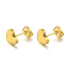 Hearts Stud Earrings, 18K Gold Plated Steel