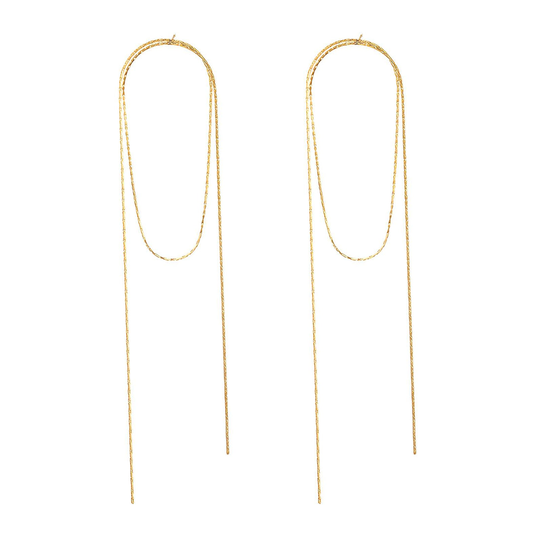 Earrings, 18K Gold Plated Steel