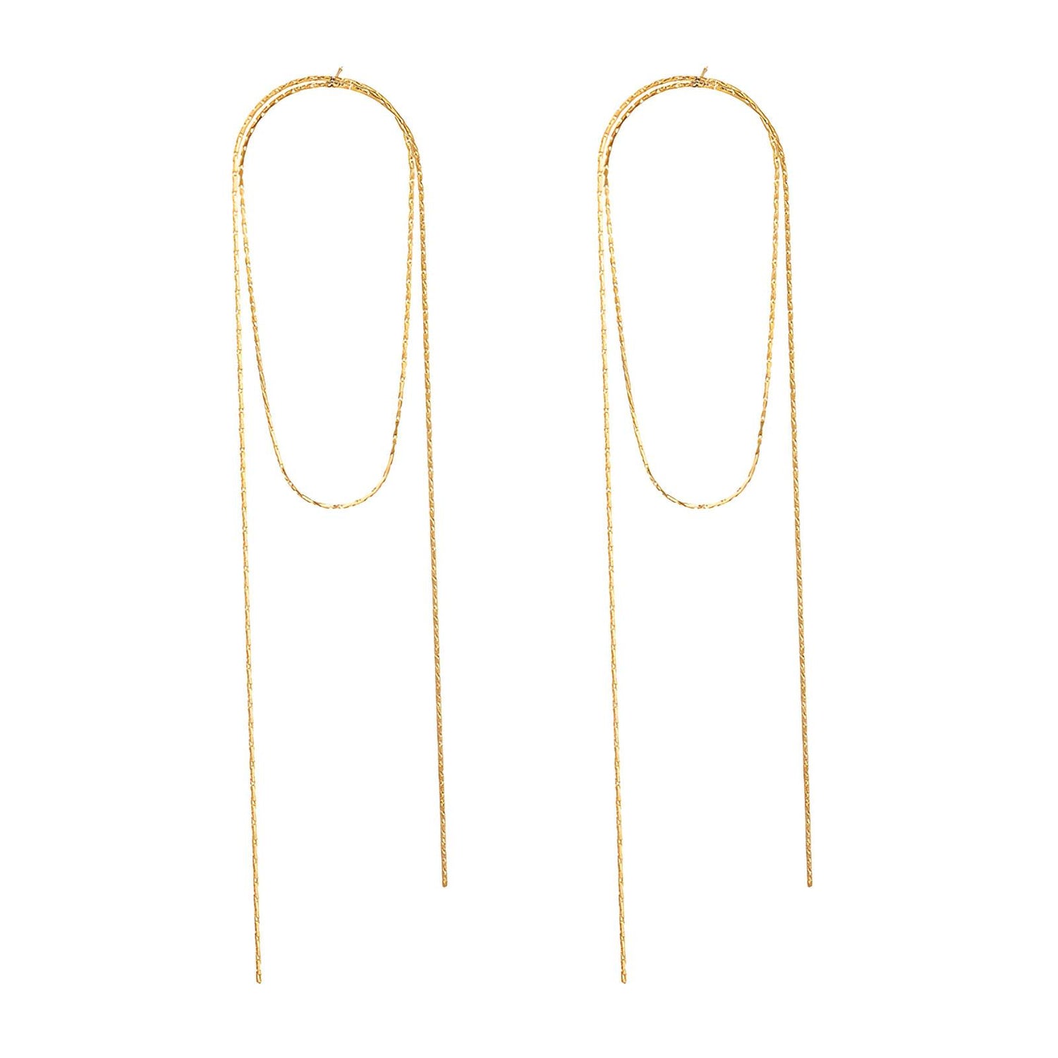 Earrings, 18K Gold Plated Steel