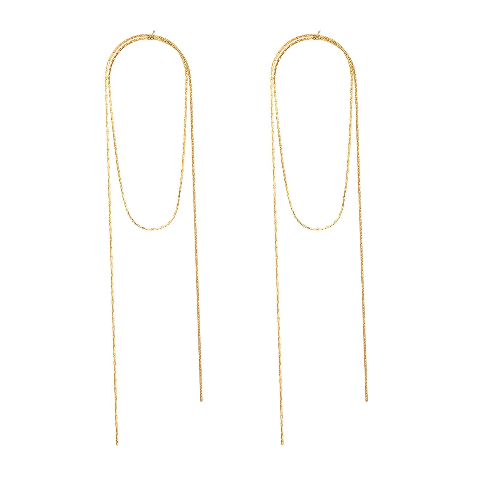 Earrings, 18K Gold Plated Steel