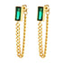 Earrings, 18K Gold Plated Steel
