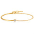 Half Bangle Chain Bracelet – 18K Gold Plated with Zirconia