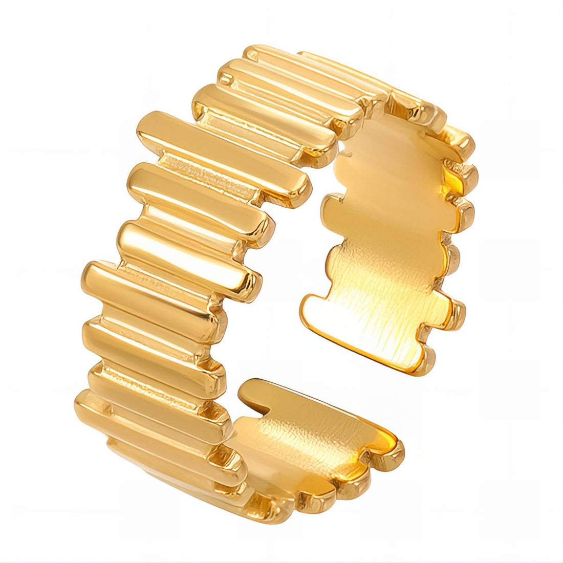 Ring, 18K Gold Plated Steel