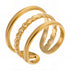 Ring, 18K Gold Plated Steel