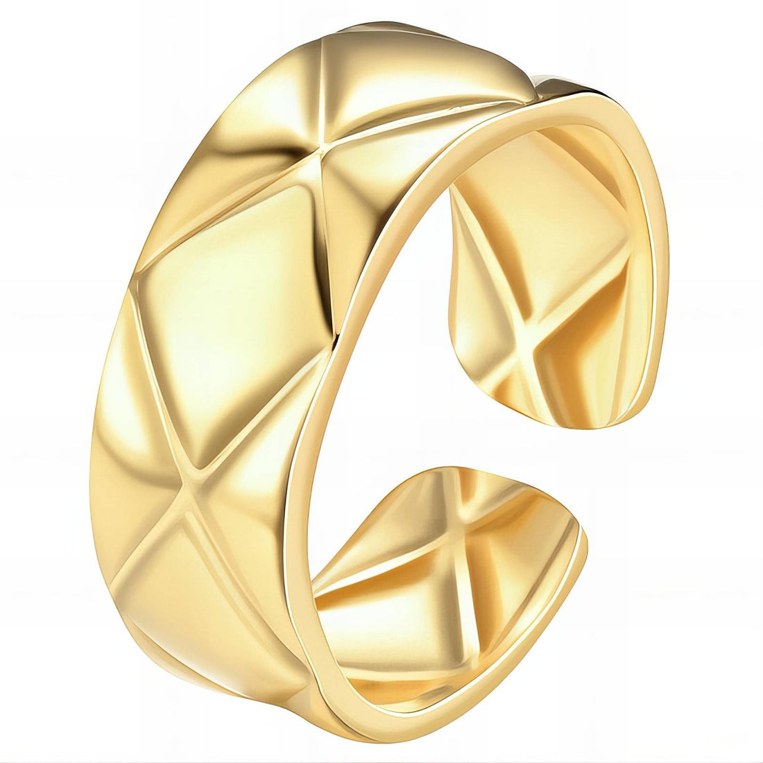Ring, 18K Gold Plated Steel