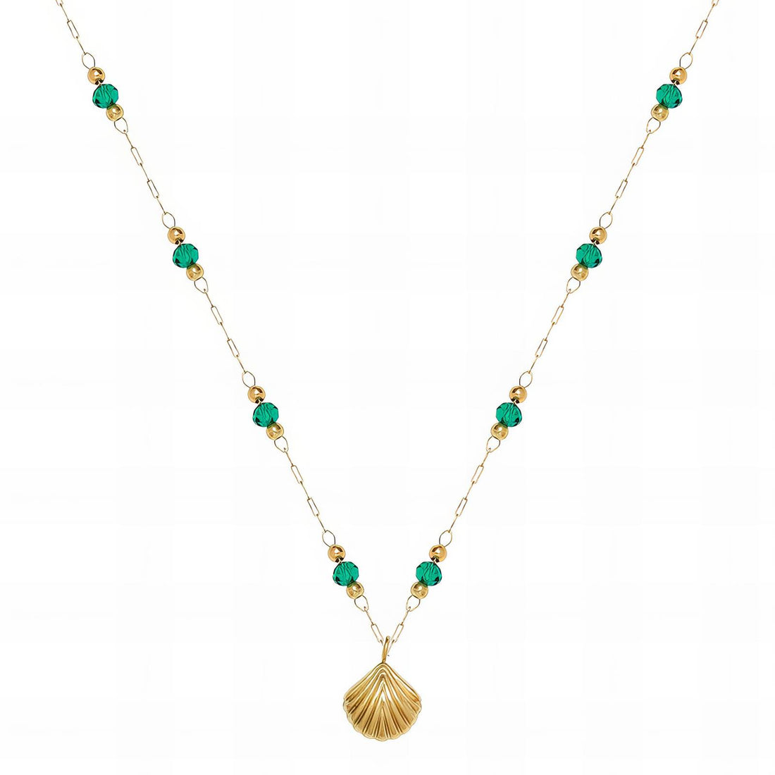 Necklace, 18K Gold Plated Steel