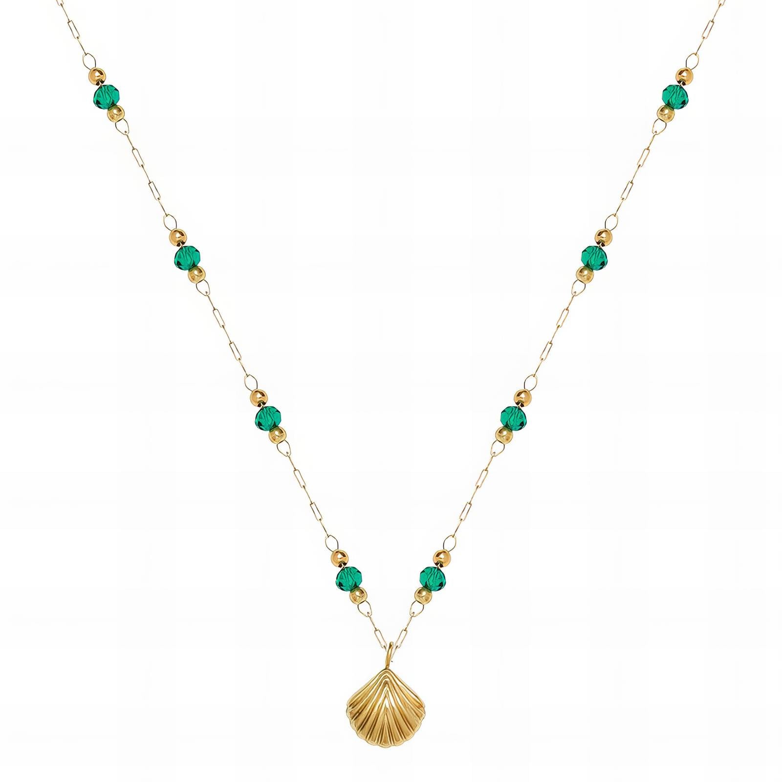 Necklace, 18K Gold Plated Steel
