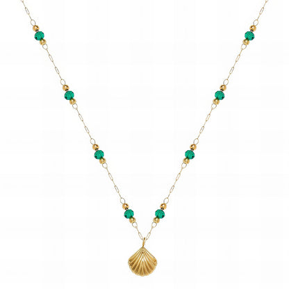 Necklace, 18K Gold Plated Steel