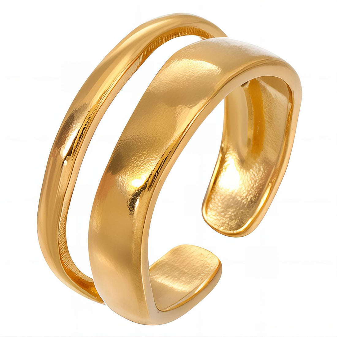 Ring, 18K Gold Plated Steel