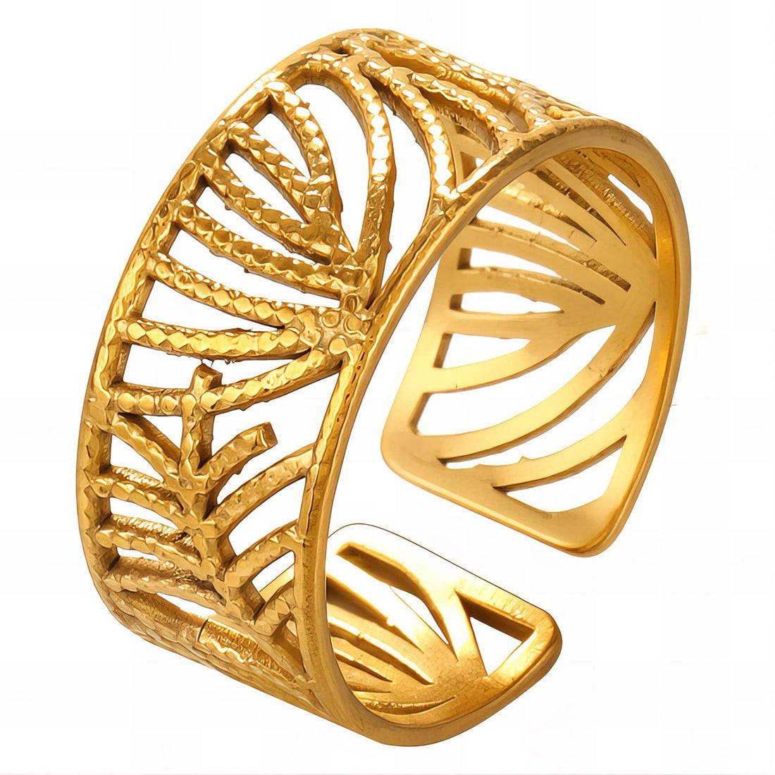 Ring, 18K Gold Plated Steel