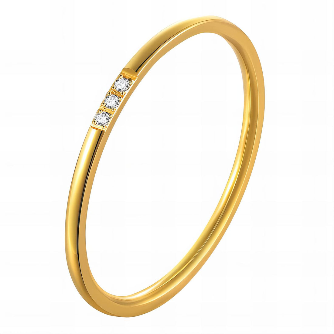 Ring, 18K Gold Plated Steel