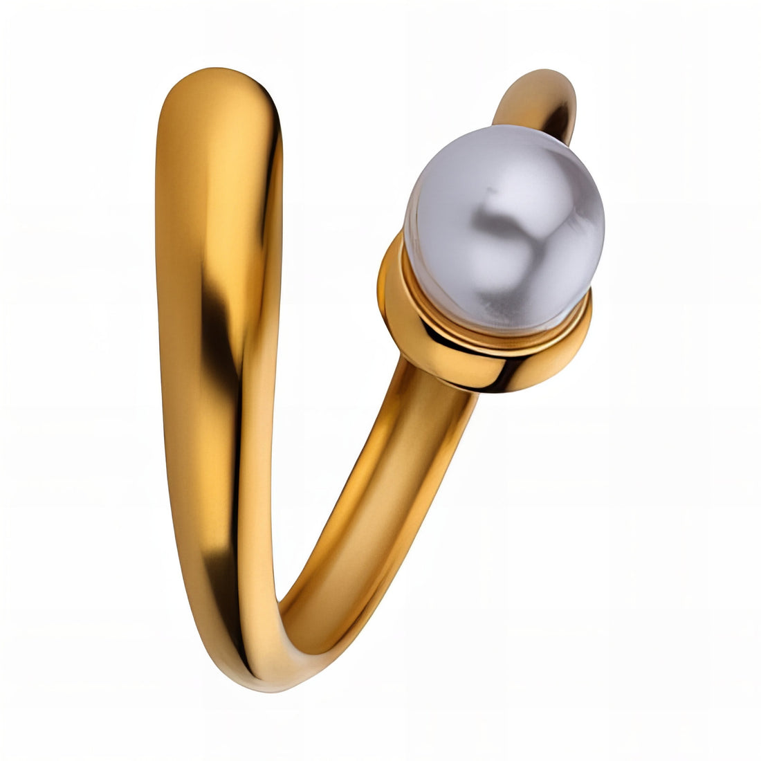 Ring, 18K Gold Plated Steel