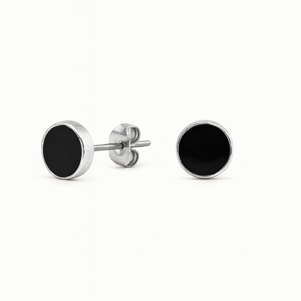 Midnight Elegance Black Stud Earrings