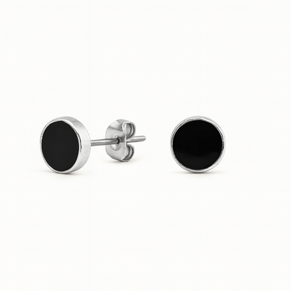 Midnight Elegance Black Stud Earrings