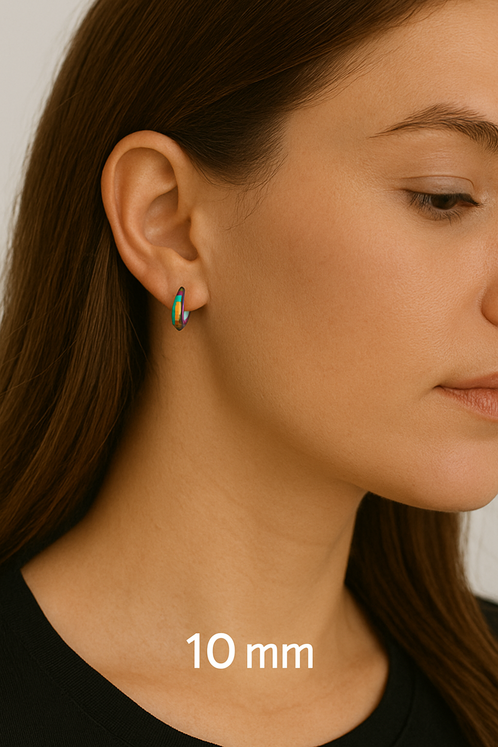 Rainbow Stainless Steel Hoop Earrings