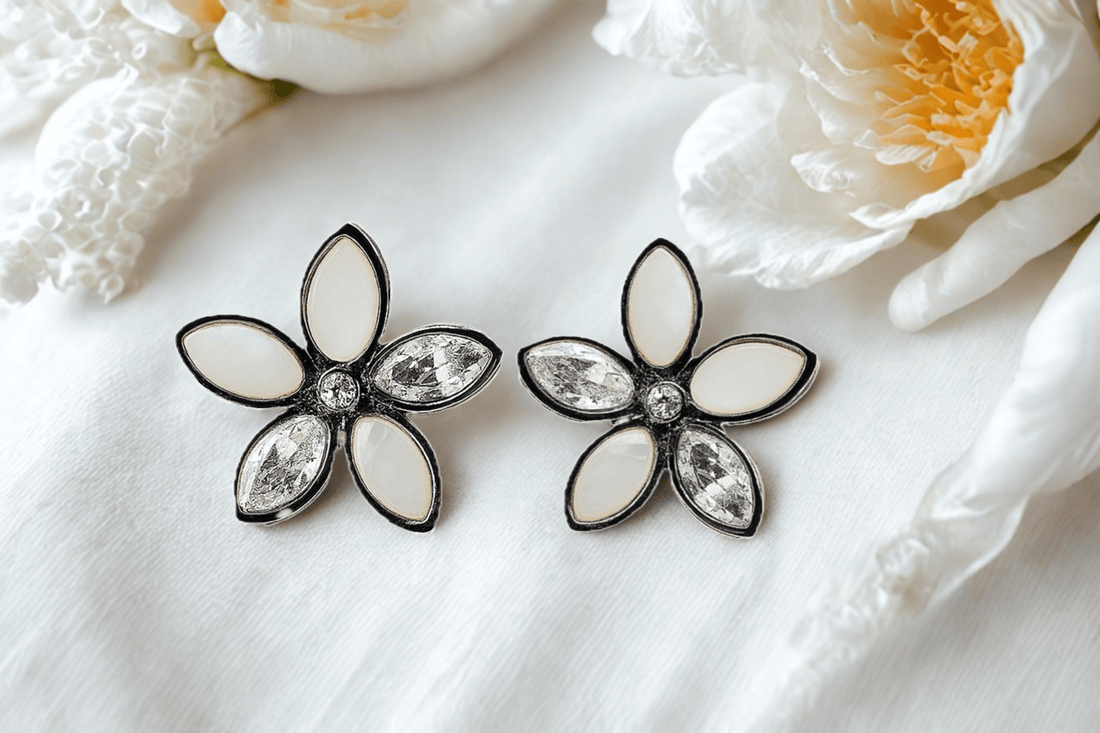Elegant Flower Diamond Earrings