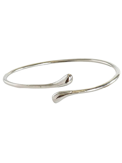 Silver bracelet on a white background